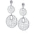 "Midnight Medallion" Sterling Silver Graduated Disc Drop Earrings