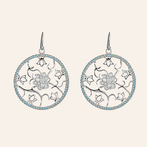 "Lotus" Sterling Silver Cut-Out Flower Earrings