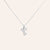 Dog  Bone Pave Prong-set CZ's Sterling Silver Pendant Necklace