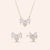 "Bow Down" 2.9CTW Baguette Stud Earrings and Necklace Set