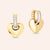 "Lovebeat" 1.5CTW Heart & Baguette Huggie Earrings