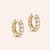 "Caitlyn" 4CTW Prong set Round cut Huggie Earrings