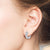 "Caitlyn" 4CTW Prong set Round cut Huggie Earrings