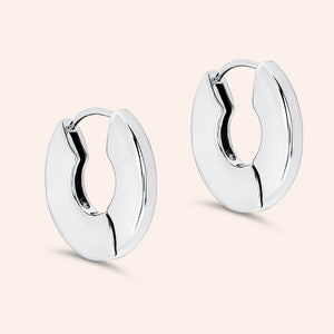 "Shannon" High Polished 1" Huggie Earrings