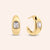 "Arya" 1.2CTW Cushion cut 0.8" Hoop Earrings