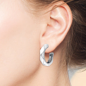 "Gretchen" High Polished 1" Hoop Earrings