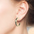 "Kelsie" 10.3CTW Emerald & Baguete Cut 1" Hoop Earrings