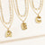 "DS Bubbly" Set of Two Initial Letter & Clip Chain Layering Necklace