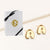 "DS Bubbly" High Polished Initial Stud Earrings