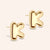 "DS Bubbly" High Polished Initial Stud Earrings