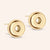 "DS Bubbly" High Polished Initial Stud Earrings