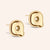 "DS Bubbly" High Polished Initial Stud Earrings