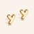 "DS Bubbly" High Polished Initial Stud Earrings