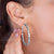 "Michaela"  15CTW Mixed-cuts 2" Hoop Earrings