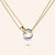 "Elena" Two Tone High Polished Interlocking Pendant Necklace