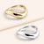 "Dual Harmony" Set of Two tone High Polished Stackable Rings