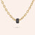 "The Rondelle" Pave Black Charm Necklace