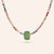 "The Rondelle" Pave Emerald Charm Rainbow Necklace