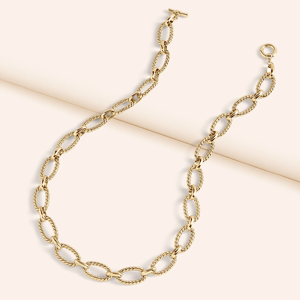 "Jackie" Twisted Link Chain Necklace