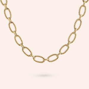 "Jackie" Twisted Link Chain Necklace