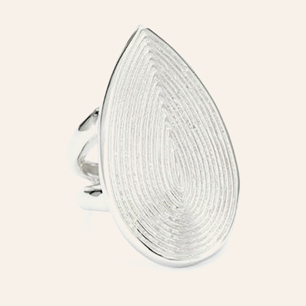 Rhodium Plated Sterling Silver, Gypsy Ring