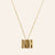 18K Gold Over Sterling Silver White CZ DS Cube Necklace