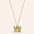 18K Gold Over Sterling Silver White CZ DS Cube Necklace