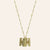 18K Gold Over Sterling Silver White CZ DS Cube Necklace