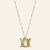 18K Gold Over Sterling Silver White CZ DS Cube Necklace