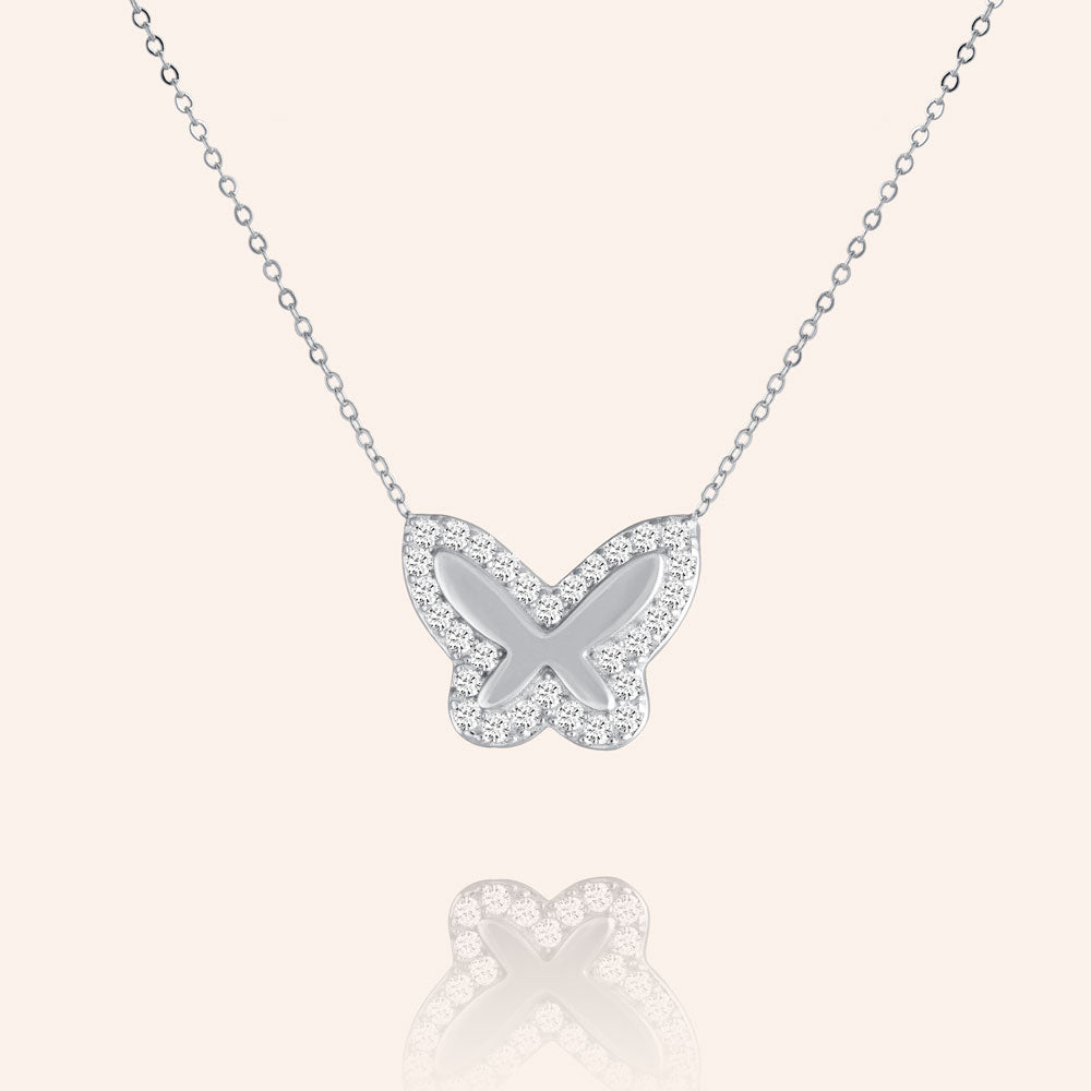 Large Pave Diamond Butterfly Necklace – Dadlani Jewels