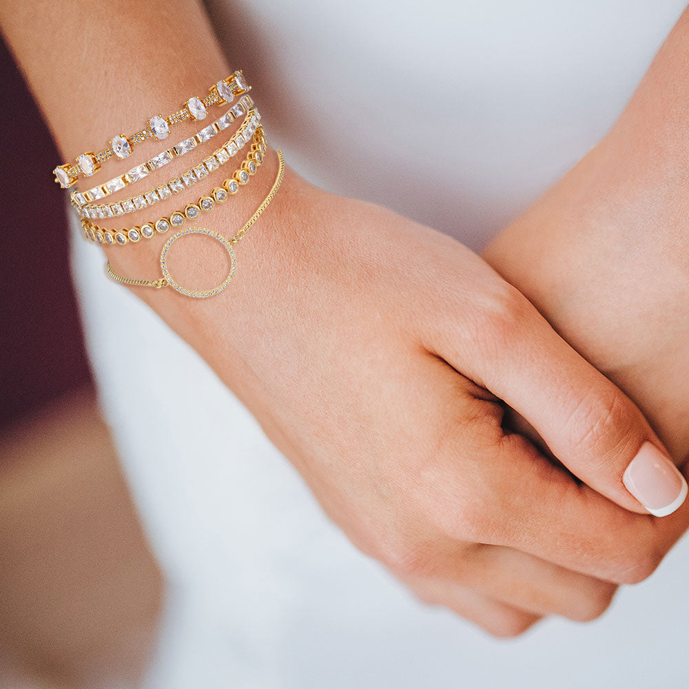 Swarovski Tennis Gold Bracelet | Best Jewelry Accents