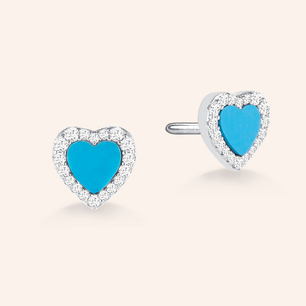 The LV Heart Shaped Earrings – The Turquoise Pistol