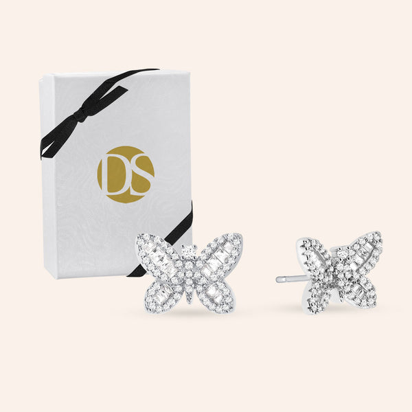 Graff Classic Butterfly Diamond Drop Earrings | Worldofluxuryus