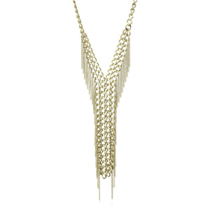 "Glam Tie" Curb Chain Tie Necklace